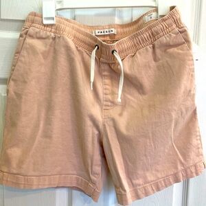 Men’s Pacsun Volley shorts, pink, M. 5” inseam.